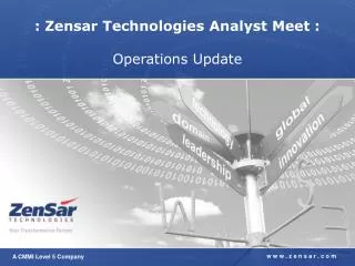 : Zensar Technologies Analyst Meet : Operations Update
