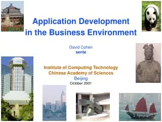 Application Development in the Business Environment David Cohen sente