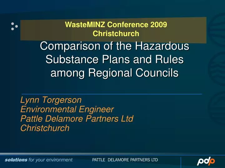 comparison of the hazardous substance plans and rules among regional councils