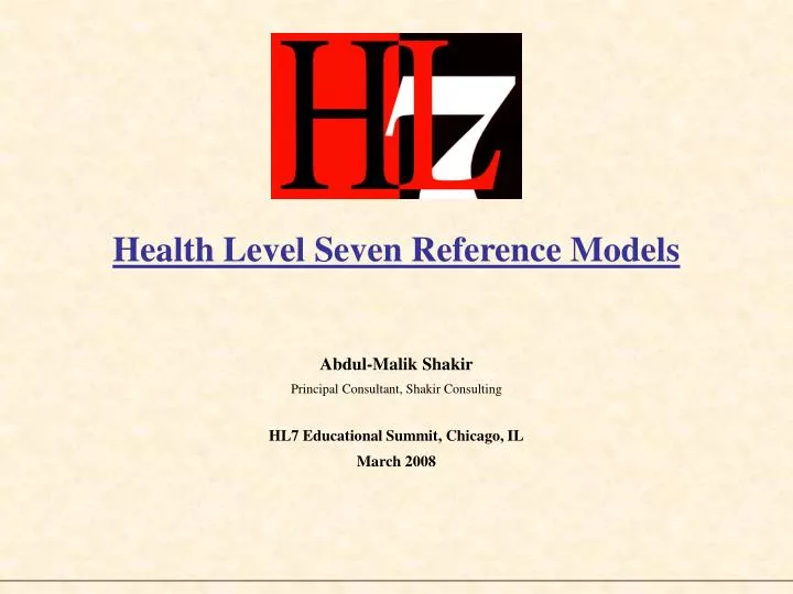health level seven reference models