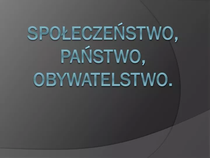 spo ecze stwo pa stwo obywatelstwo