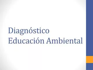 diagn stico educaci n ambiental