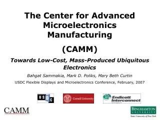The Center for Advanced Microelectronics Manufacturing (CAMM)