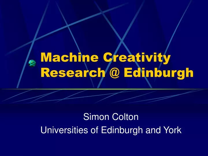 machine creativity research @ edinburgh