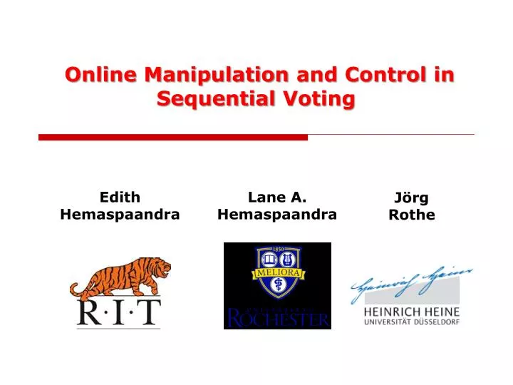 online manipulation and control in sequential voting