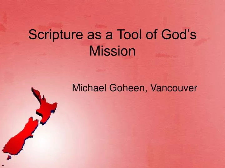 scripture as a tool of god s mission