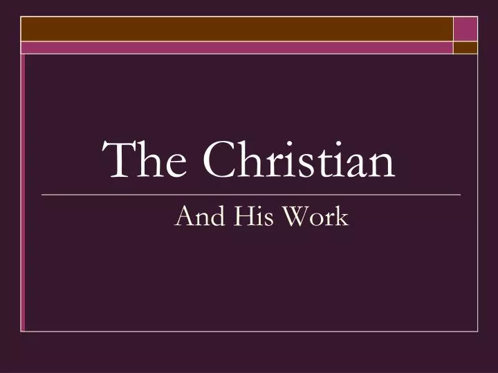 the christian
