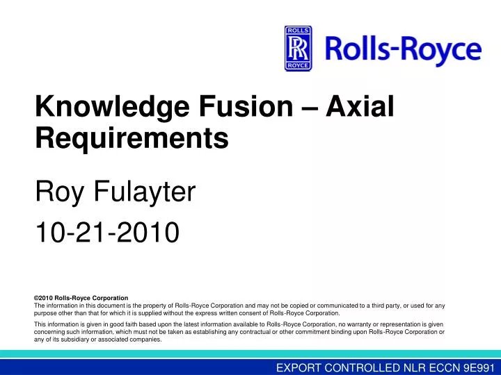 knowledge fusion axial requirements