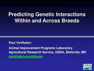 Predicting Genetic Interactions Within and Across Breeds