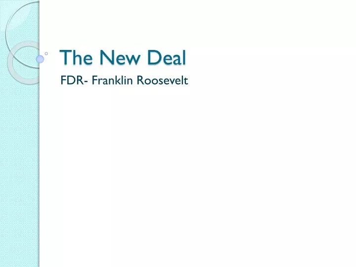 the new deal