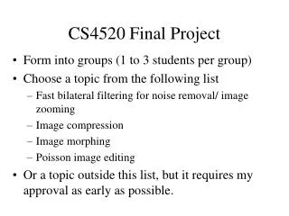 CS4520 Final Project