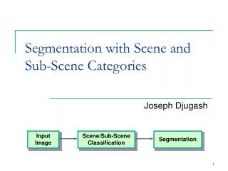 Segmentation with Scene and Sub-Scene Categories