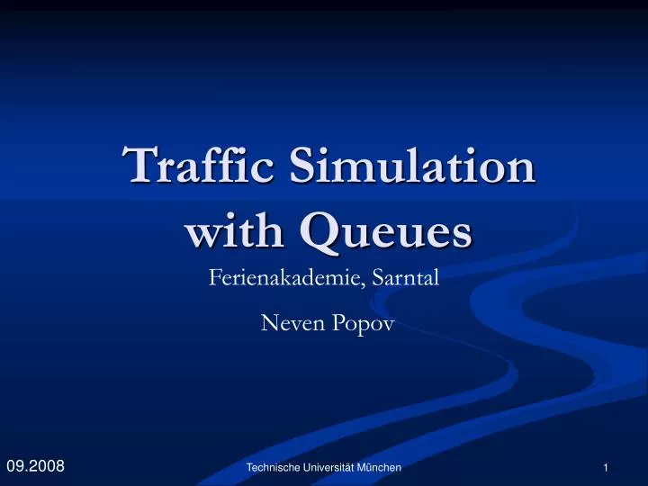 traffic simulation with queues
