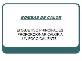 bombas de calor
