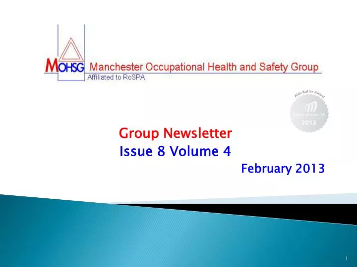 group newsletter issue 8 volume 4 february 2013