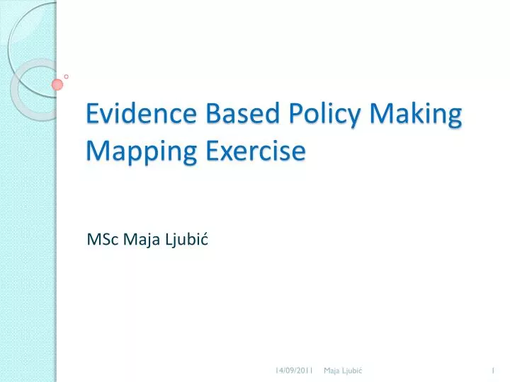 evidence based policy making mapping exercise