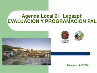 agenda local 21 legazpi evaluacion y programacion pal