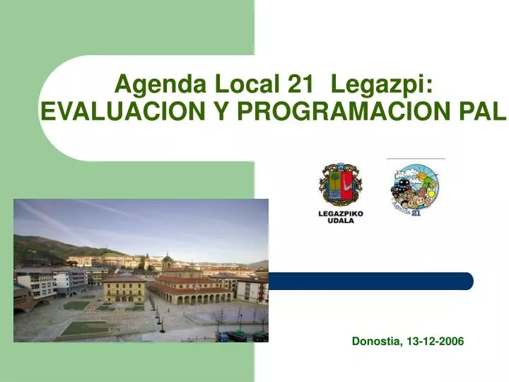 agenda local 21 legazpi evaluacion y programacion pal