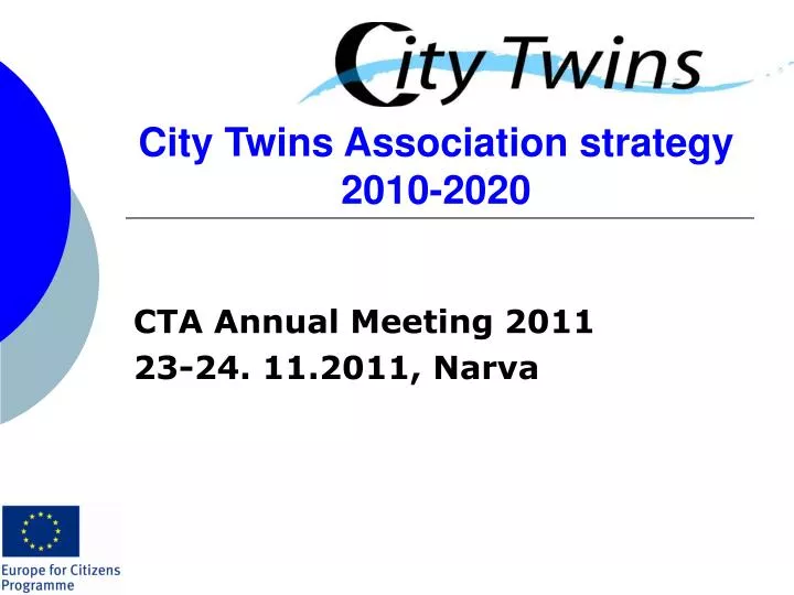 city twins association strategy 2010 2020