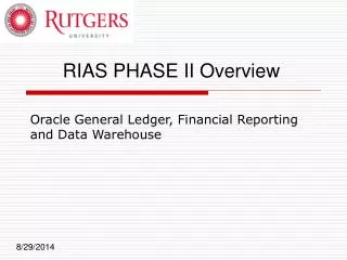 Oracle General Ledger, Financial Reporting and Data Warehouse