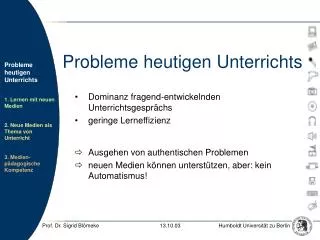 probleme heutigen unterrichts