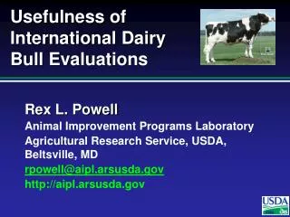 Usefulness of International Dairy Bull Evaluations
