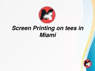 Screen Printing on tees in Miami