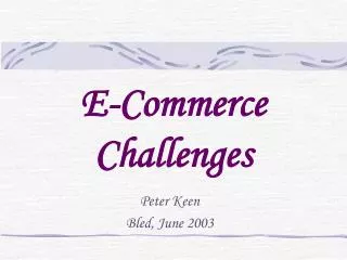 E-Commerce Challenges