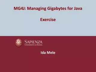 MG4J: Managing Gigabytes for Java Exercise