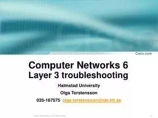 Computer Networks 6 Layer 3 troubleshooting