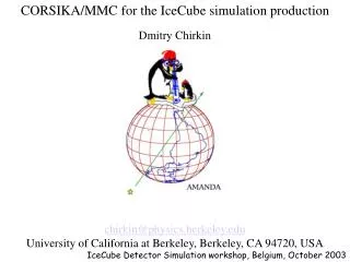 CORSIKA/MMC for the IceCube simulation production