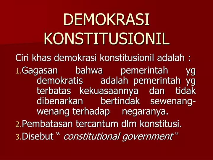 demokrasi konstitusionil