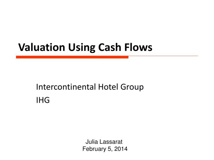 valuation using cash flows