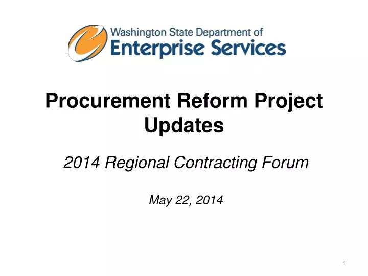 procurement reform project updates
