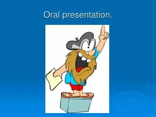 Oral presentation.