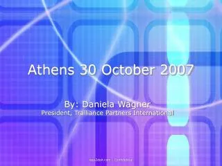 Athens 30 October 2007