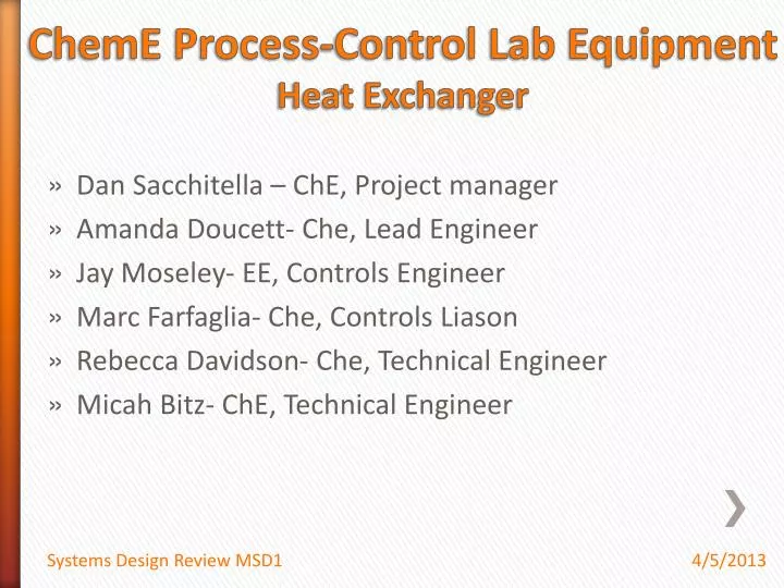 cheme process control lab equipment heat exchanger