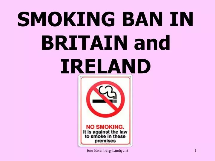 smoking ban in britain and ireland