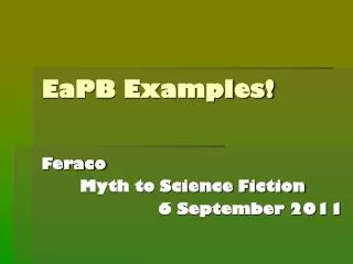 EaPB Examples!
