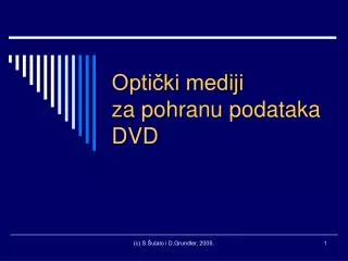 opti ki mediji za pohranu podataka dvd