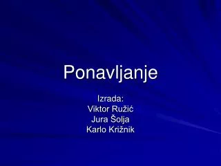 ponavljanje