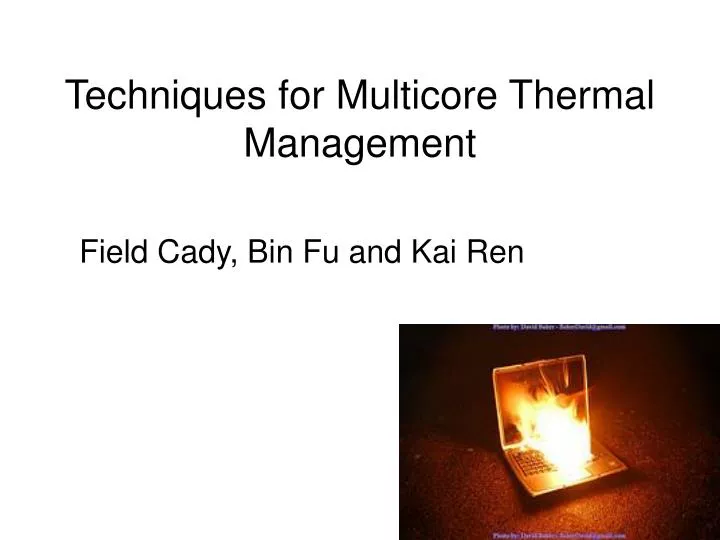 techniques for multicore thermal management