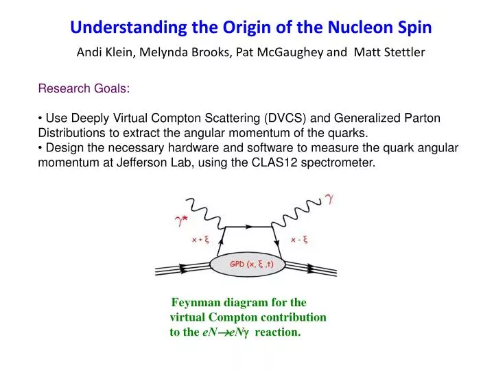understanding the origin of the nucleon spin