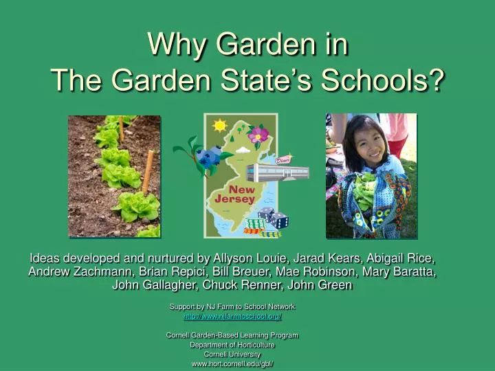why garden in the garden state s schools
