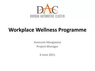 Workplace Wellness Programme