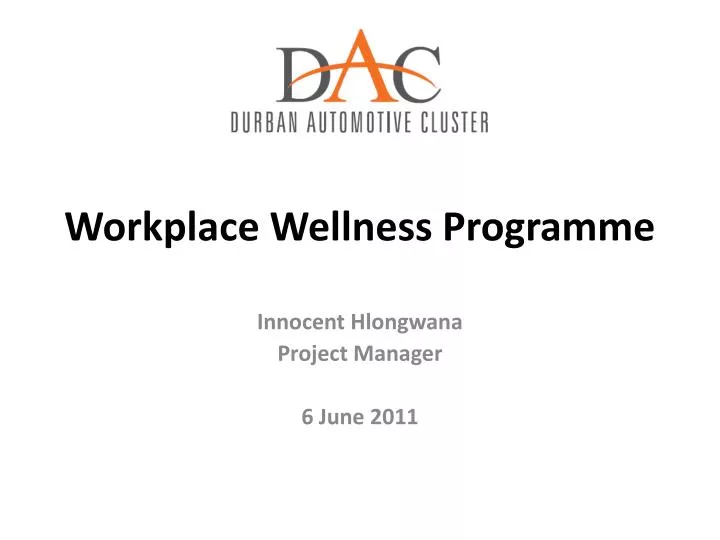 workplace wellness programme