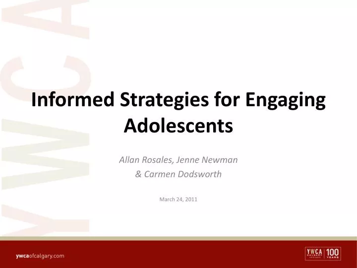 informed strategies for engaging adolescents