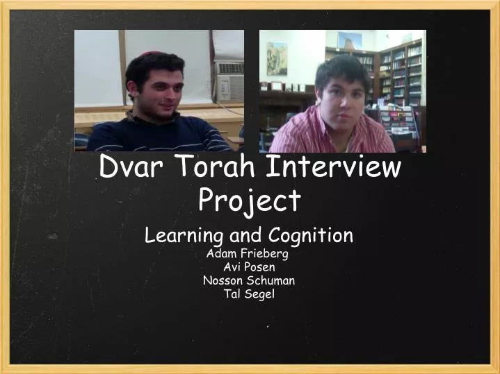 dvar torah interview project