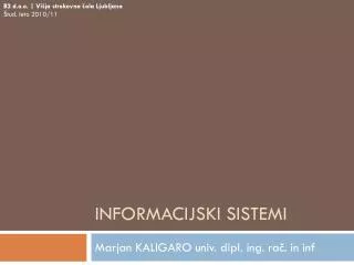 informacijski sistemi