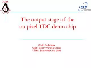 The output stage of the on pixel TDC demo chip